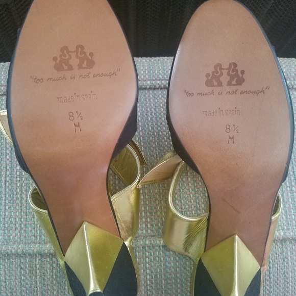 Big Tie Black Slip on Silk Shoes New - Picture 7 of 8